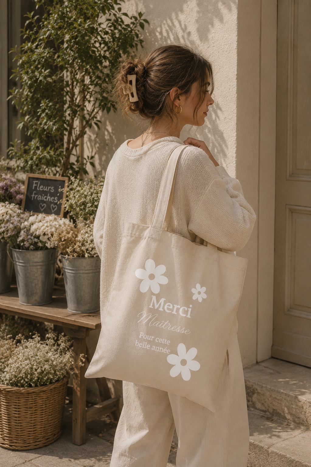 Tote bag personnalisé fin d'année scolaire